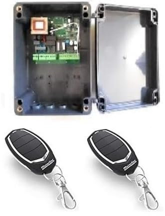 Kit centralita electrónica de 2 Motores 230V y Dos mandos Falk (Rolling Code) para Sistema Motorline