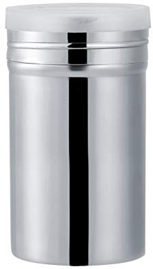Puderzuckerstreuer, Staubwedel Puderzuckermühle Edelstahl-Puderzuckerstreuer Mit Deckel Mehlstreuer Kakaostreuer Zimtzuckerstreuer Zum Sieben Von Kakao, Kaffee(L)