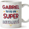 Mugffins Tasses Personnalisables pour RETRAITÉ homme - En Français - Cadeau Personalisé- Tu es Super - 11 oz / 330 ml