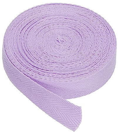 PATIKIL Sangle Sergé Coton 20mm(3/4) 9m(10 Yards) Coton Ruban Biais Lien Ruban Chevron Sangle Couture pour Couture Cadeau Emballage Artisanat DIY Lumière Violet