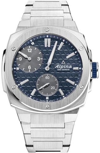 Alpina Analoge Herrenuhr Quarz mit Edelstahlarmband mid-39680, Silber, Armband