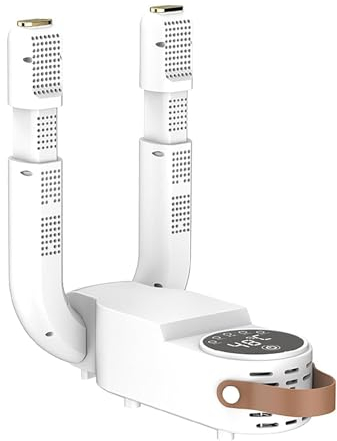 BAOSHIDAER Essiccatore di Scarpe Portatile, asciugatrice per Scarpe Multifunzionale con Timer Intelligente e asciugacapelli telescopici a Pannelli Intelligenti per Scarpe, Guanti, Calzini