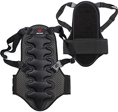 Motorrad-Rückenprotektor, rutschfest, leicht, schnell trocknend, Bauchgurt mit Verschluss und verstellbaren elastischen Gurten