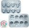 2 Piezas Moldes Gominolas Silicona Calaveras, Moldes de Silicona para Caramelos de Calavera, Halloween Molde de Silicona 8 Cavidades Moldes, para Dulces Chocolate Gelatina (Azul, 18.7 * 12.7 * 2cm)