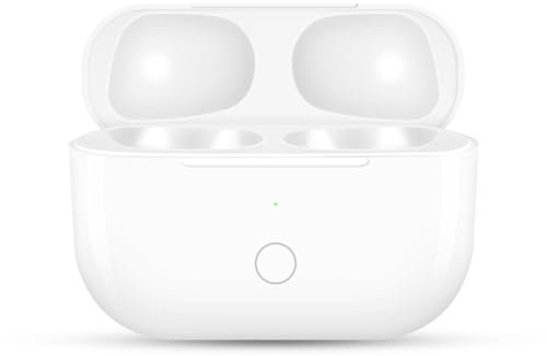 Wireless Charging Case Replacement Compatible with AirPods Pro 1 & 2, Airpods Pro Charging Case with Bluetooth Button for Pairing, 660 mAh Airpod Pro 2 Case Replacement, Replacement Airpods Pro Case