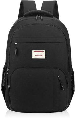 Funmo Sac à Dos Ordinateur Portable 17 Pouces Imperméable Homme Grande Capacité PC Portable Sac à Dos de Voyage Affaires Sac a Dos College Université Lycée pour Loisir Scolaire Collège (Noir)