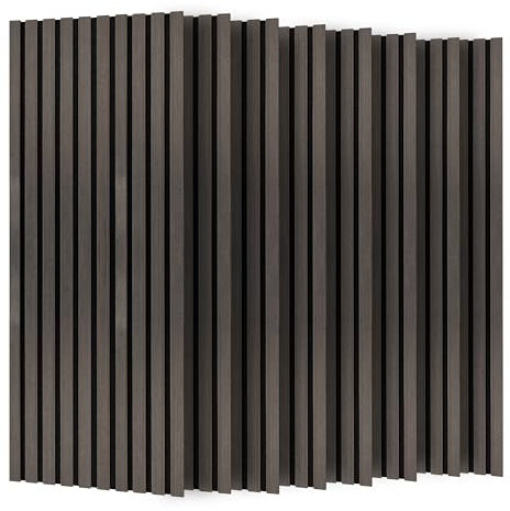 WALPLUS 8er-Pack Escheneiche Holz Akustikpaneele 80x40cm Wandpaneele Holzoptik Elegantes Innendekor Schallabsorption Holz Umweltfreundlich Holzverkleidung Wand für Konferenzräume und Säle