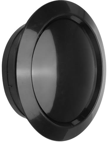 PATIKIL 7 Inch Round Air Vent, 1Pcs ABS Adjustable Soffit Exhaust Vent Cover Ceiling Wall Air Diffuser for Home Living Room Kitchen Office Inline Duct Fan Outlet, Black