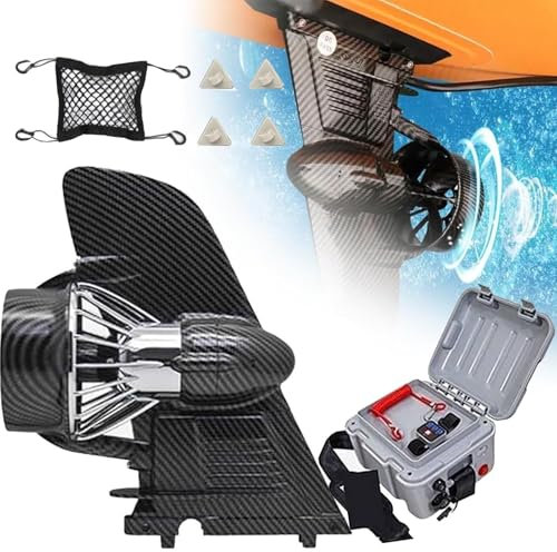 Elektrisches Motorisiertes Finnen-Surfbrett, 24-V-Elektro-Surfbrett-Propeller, Jet-Surfbrett-Kit Mit Kabelloser Fernbedienung, Finnen-Stand-Up-Paddle-Board – Einstellbare Geschwindigkeit,Black