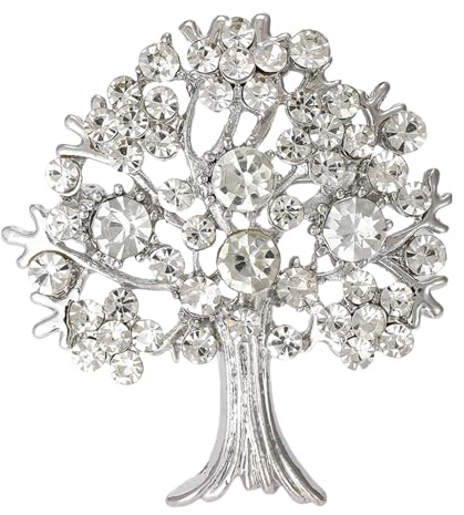 zuousxbsLX Elegante Brosche mit Lebensbaum-Motiv, markanter Anstecknadel mit Lebensbaum-Motiv, unverzichtbares modisches Broschen-Accessoire