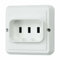 Base de clavija blanca para horno, 25 A, ideal para conexiones seguras y eficientes en electrodomésticos de cocina.