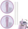 4 tapas de vaso Stanley, tapa de repuesto para vaso Stanley, tapa de vaso de repuesto con pajilla, tapas de vaso de 40 onzas, accesorios de taza Stanley, para vaso de 40 onzas con asa (morado claro)