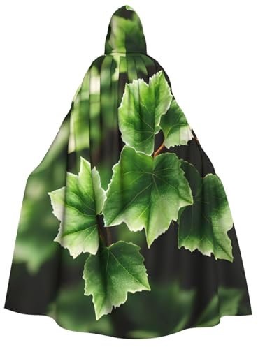 WAFICAC Efeublüten-Baum-Druck, Unisex, für Erwachsene, mit Kapuze, Umhang, Zaubererrobe, Herren, Cosplay, Umhang, Karnevalsthema, Party-Dekor