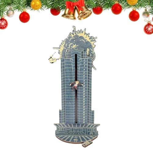 Weihnachts-Countdown-Kalender – Schreibtischkalender aus, Dekoration für den Countdown für Feiertage | Dekoration für den Schreibtisch, aus, harter Adventskalender von Hans Grube