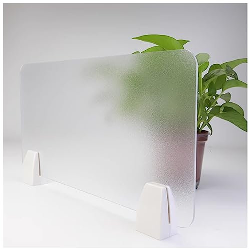 Frosted Translucent Acrylic Desk Divider Privacy Panel for Office Students 110x40cm Table Partition Screen with Desktop Mounting Clamp Canteen Sneeze Guard