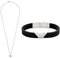 Emporio Armani Herren Silberfarbener Edelstahl Halskette und Armband Silikon, Set