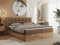 MKS MEBLE Boxspringbett 200x200 mit Bettkasten Holz Holzrahmen, Boxbett 200x200 mit Matratze H3 und Kopfteil - Braun Kunstleder - Albero-1