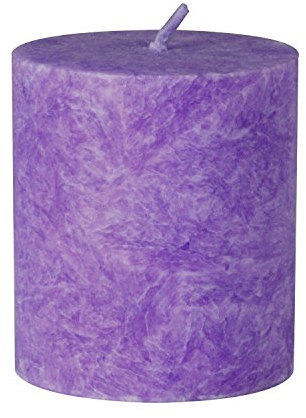 Bütic GmbH Stumpenkerzen Stearin durchgefärbt Ø 64mm - Stearin-Kerzen mit 27h-50h Brenndauer, geruchsneutral und rußarm in vielen, Farbe:Violett, Größe:75mm hoch