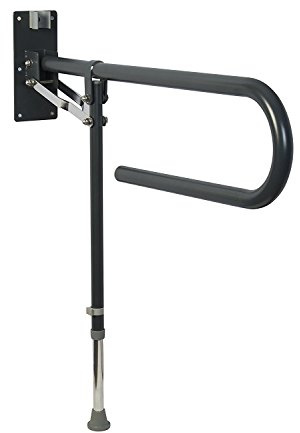 Croydex Grey Foldaway Hand Rail with Drop Down Leg