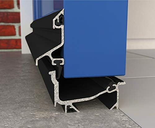 Exitex Black Weatherten Bar Door Threshold Sill & Draft Excluder 914Mm - 36 Inches