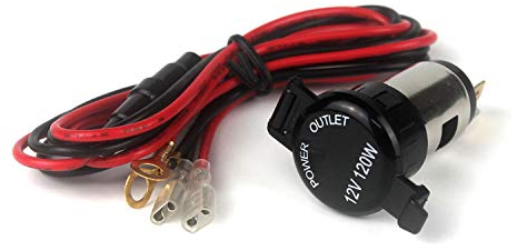 Aofan 12V 120W Zigarettenanzünder-Steckdose mit Wasserdichter Verschlusskappe Sicherungskabel , weibliche Zigarettenanzünder Steckdose Stecker für Auto, Motorrad, etc.