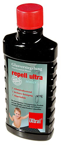 iXtral ® repell ultra Glasversiegelung vs Kalk & Schmutz für Duschwand Duschkabine Duschabtrennung