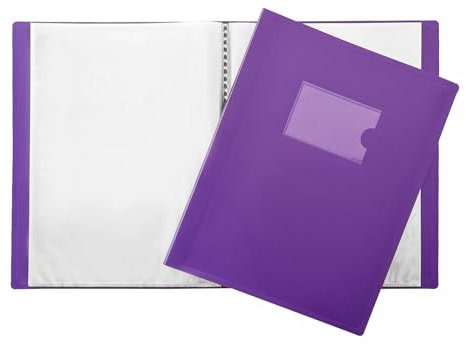 Janrax A4 Lila flexiblen Abdeckung 80 Pocket-Display-Buch - Präsentationsmappe