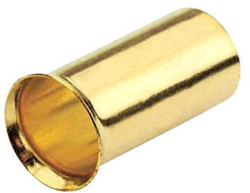 maxxcount Aderendhülsen/Kabelendhülsen | unisoliert | Material: H62 Kupfer | Korrosionsschutz: 24K vergoldet (10 Stück, 35 mm²)