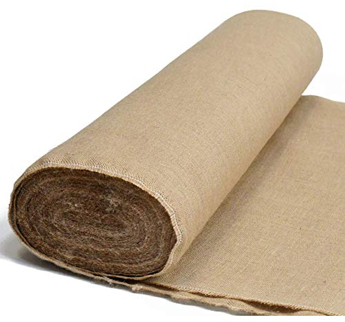 Toile de jute naturelle 380gr/m² largeur 190cm - Vendue en rouleau de 10m