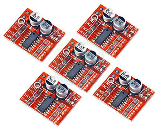 Hailege 5pcs 1,5A 2-Wege-L298N L298 DC-Motortreiber-Antriebsplatine Dual-H-Brücke PWM-Schritt-Geschwindigkeitsregler-Treibermodul