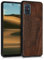 kwmobile Hülle kompatibel mit Samsung Galaxy A51 Hülle - Holz Case - Handy Cover - TPU Handyhülle in Dunkelbraun Aufgehende Sonne