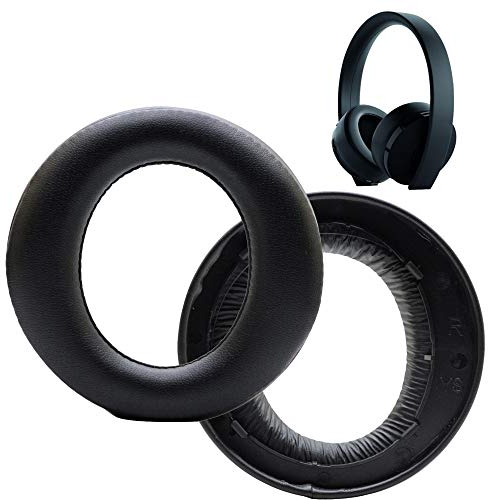 Poyatu CUHYA-0080 Earpads para Sony Gold Wireless Playstation 4 7.1 Surround Sound PS4 Auriculares de repuesto para auriculares Earpad Almohadillas Cover (negro)