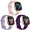 Ouwegaga Kompatibel mit Fitbit Versa 3/Fitbit Sense Armband, Weichem Silikon Sportarmband Ersatz Armband Kompatibel mit Versa 3/Sense für Damen Männer, Klein Pink/Lavendel/Pflaume