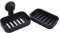 Cabilock Porte- Mural avec Ventouse Puissante Support pour Et Éponge Installation Facile sans Perçage pour Salle De Bain Et Cuisine Noir