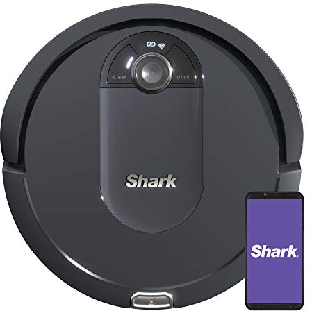 Shark IQ Robot Vacuum AV992 Row Cleaning, Perfect for Pet Hair, Compatible with Alexa, Wi-Fi, Black