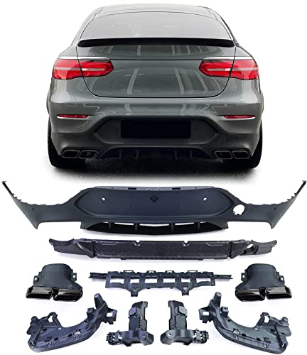 Sport Heckdiffusor mit schwarzen Endrohren für Mercedes GLC Coupe C253 16-19