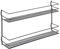 Metaltex Gewürzregal Pepito-2 Lava, 2-Etg, 36 x 8 x 18 cm, Schwarz