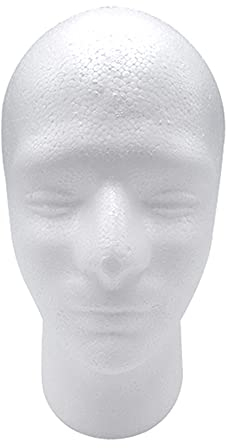 Mannequin-Kopf aus Schaumstoff, für Perücken, Schaufensterpuppe, Modell, Styropor, für Brillen, Hüte