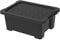 Rotho Evo Easy Aufbewahrungsbox 11l mit Deckel, Kunststoff (PP recycelt), schwarz, 11l (39.0 x 28.0 x 16.0 cm)