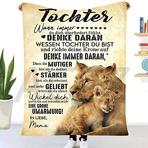 ACCZ Kuscheldecke Flauschige Personalisierte Decke Geschenke An Meine Tochter von Mama,Luftpost Decke Positiv Ermutigen Sie Ihre Tochter zur Liebe Geeignet Für Sofa Reisen