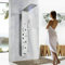 Huin Système de tour de panneau de douche en acier inoxydable Colonne de douche à jet de massage à LED anti-pluie et à tête cascade