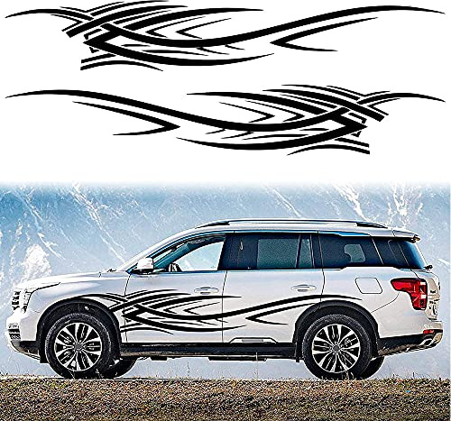 Baceyong 2 Stück Flamme Totem Körper Aufkleber Universal Auto Vinyl Aufkleber Auto Außen Zubehör