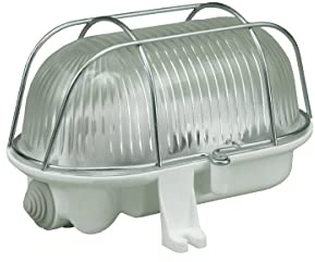 Kanalfassung OWAL 60W E27 mit Metallgitter IP44 weiß D.3166 pawbol 5907484331871