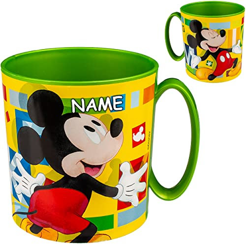 alles-meine.de GmbH Kinder Geschirr & Zubehör Verschiedene Artikel frei wählbar - Mickey Mouse - Trinkbecher/Henkeltasse Motivwahl - Mickey Mouse - inkl. Name - 350 ml ..