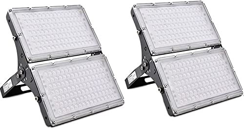 Sararoom Faretto LED da Esterno 200W, 20000LM Super Luminoso Proiettore LED per esterni, 3000K Bianco caldo Faro Led Esterno - IP65 Impermeabile Luce Di Sicurezza Faretti Per Giardino Cortile -2Pz