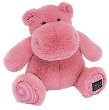 Histoire d'Ours - Peluche Hippopotame - Hip'Fun - Rose Foncé - 25 Cm - Peluche Douce et Mignonne pour les Calins - Idée Cadeau de Naissance et Anniversaire pour Fille - L'HIPPO - HO3101