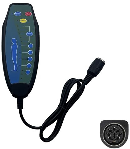 Uetmulik Universal 8-polige Massage-Fernbedienung, Ersatz für Massageliege, Sofa, Stuhl - Beheizt, Vibrationsmassage, Entspannen für Erwachsene
