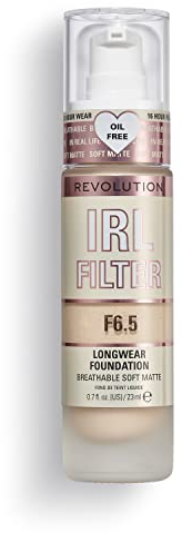 Makeup Revolution, IRL Filter Longwear Foundation, Medium to Full Coverage, F6.5, 23ml