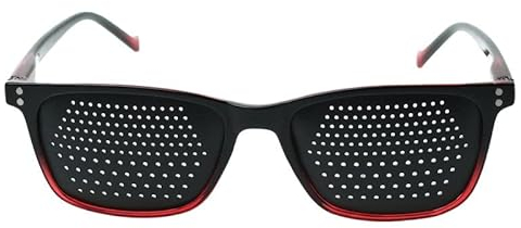 VANLO Rasterbrille 415-ASRB - schwarz roter Rahmen - bifocales Raster