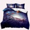 TULTOAP Bettwäsche Galaxie 135x200 3D Universe Starry Planet Weltall Bettbezug Lila Blau Universum Thema Bettwäsche Set für Erwachsene Teenager Kinder (Galaxie A,135 x 200 cm)